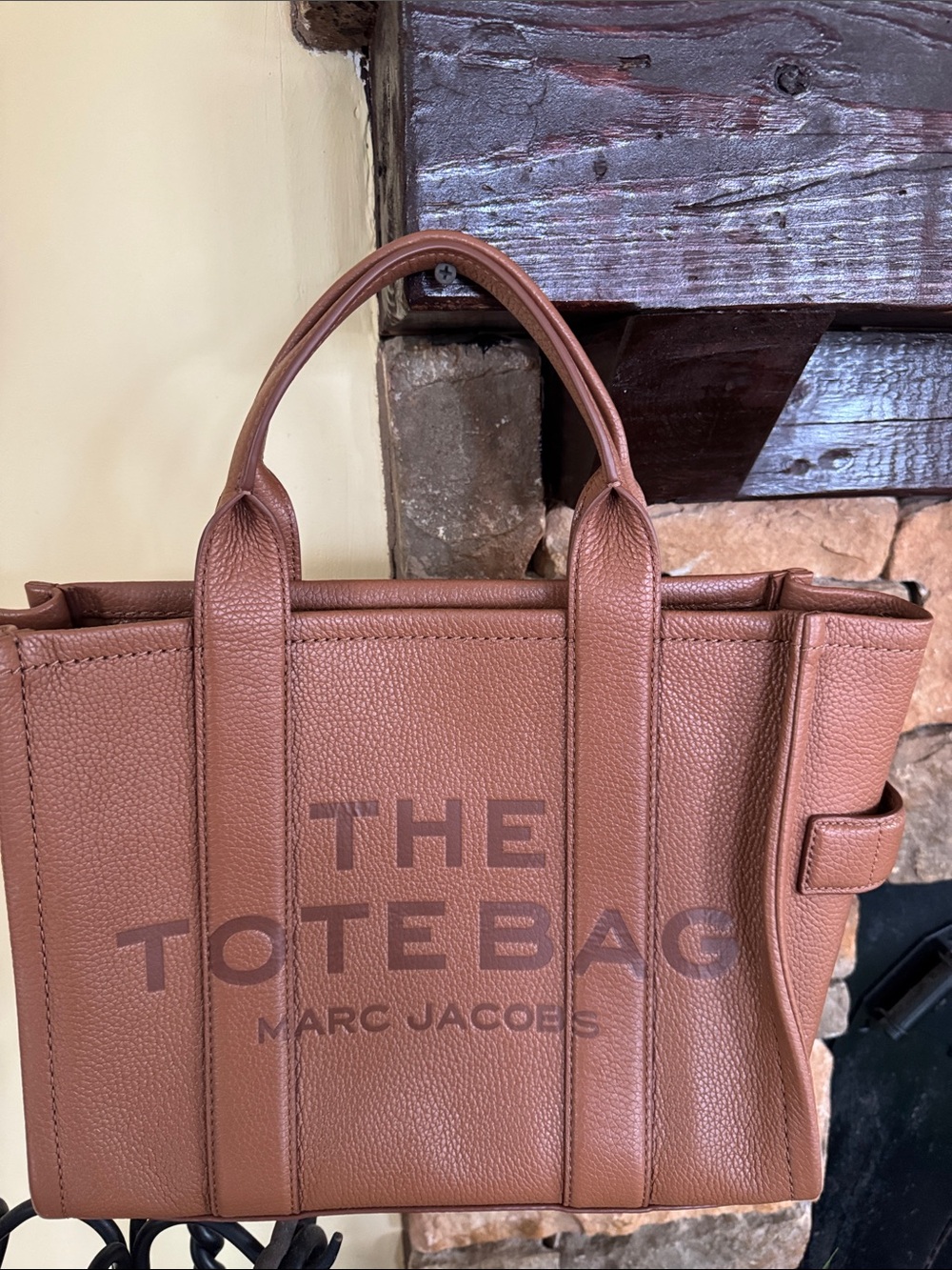 Marc Jacobs Brown Pebbled Leather Tote Bag